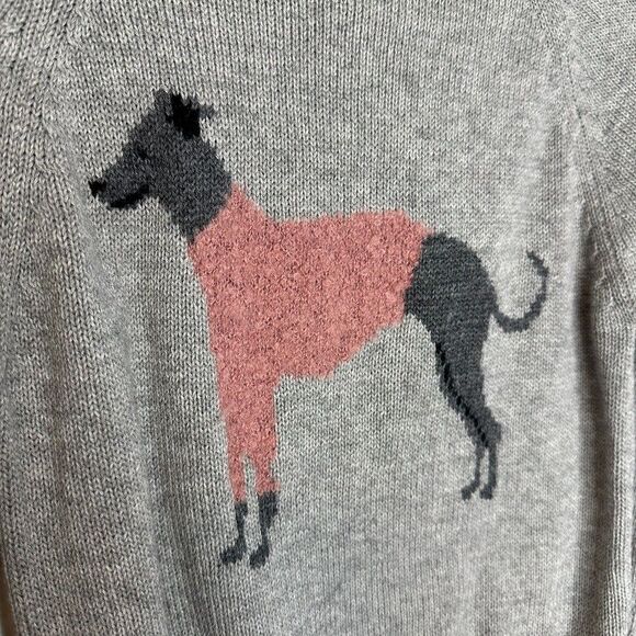 Rachel Antonoff Greyhound Dog Sweater Grey Alpaca Blend XS $348 Stan EUC - Picture 3 of 7